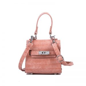 OLUOLIN Women Messenger Bags Pu Mini Lock Retro Alligator Casual Square Bag Shoulder Bag Beauty Charming Street Outdoor Handbag