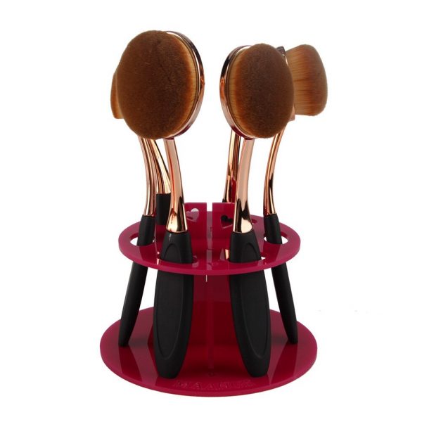 6 Hole Oval Makeup Brush Holder Drying Rack Organizer Brush Desplay Holders Drying Stand Storage Cosmetic Shelf Beauty Tool 1121