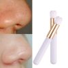 1pcs Women Face Nasal Pore Nose Cleaning Brush Makeup Accessories Cosmetic Tools Round Flower Wooden Handle Blackhead Remove