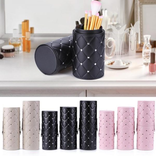 Fashion Makeup Brushes Holder Case PU Leather Travel Pen Holder Storage Cosmetic Brush Bag Brushes Organizer Make Up Tools